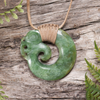 NZ Greenstone Small Koropepe Pendant Raukaraka Pounamu