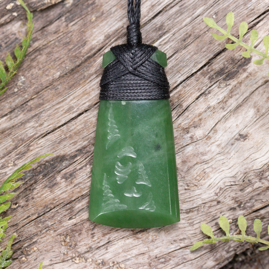 NZ Greenstone Small Toki Pendant Hapopo Pounamu