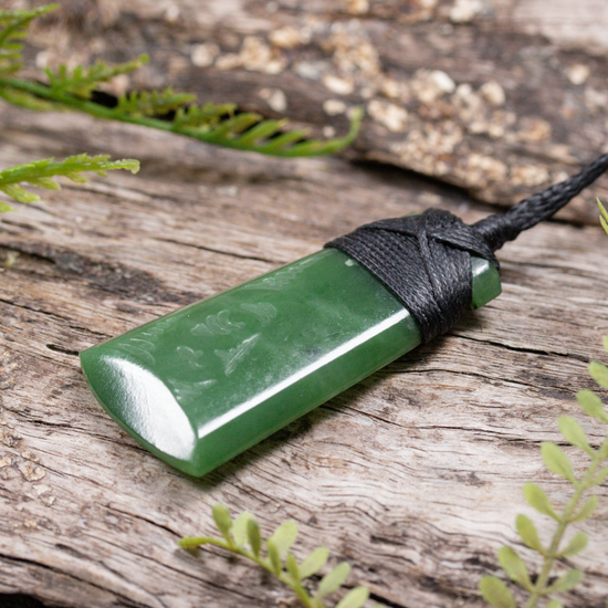 NZ Greenstone Small Toki Pendant Hapopo Pounamu
