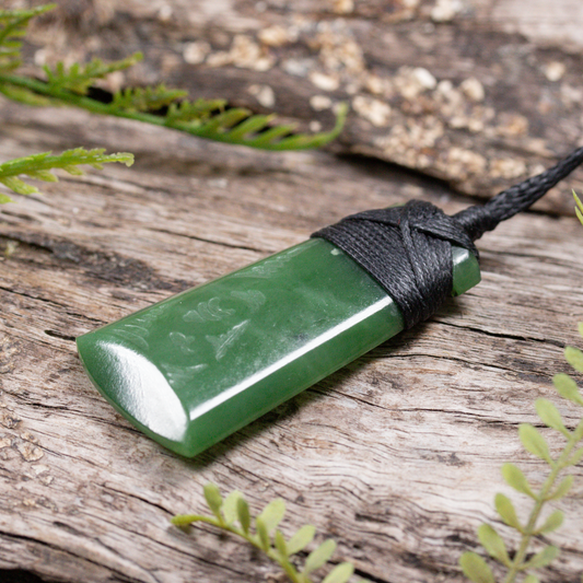 NZ Greenstone Small Toki Pendant Hapopo Pounamu
