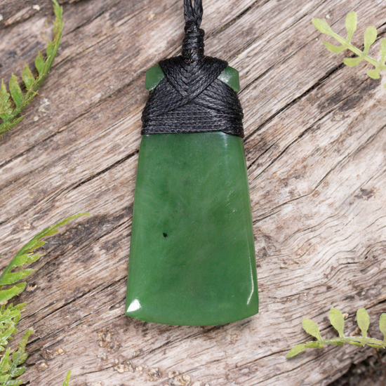 NZ Greenstone Small Toki Pendant Hapopo Pounamu
