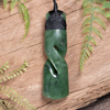 NZ Greenstone XLarge Toki Twist Pendant Hapopo Pounamu