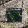 NZ Greenstone Small Shield or Breastplate Pendant Flower Jade Pounamu