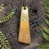NZ Greenstone Medium Freeform Toki Pendant Flower Jade Pounamu