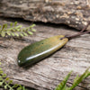 NZ Greenstone Small Freeform Roimata Pendant Flower Jade Pounamu
