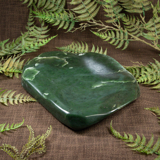 NZ Greenstone Bowl Hapopo Pounamu