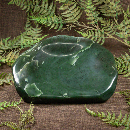 NZ Greenstone Bowl Hapopo Pounamu