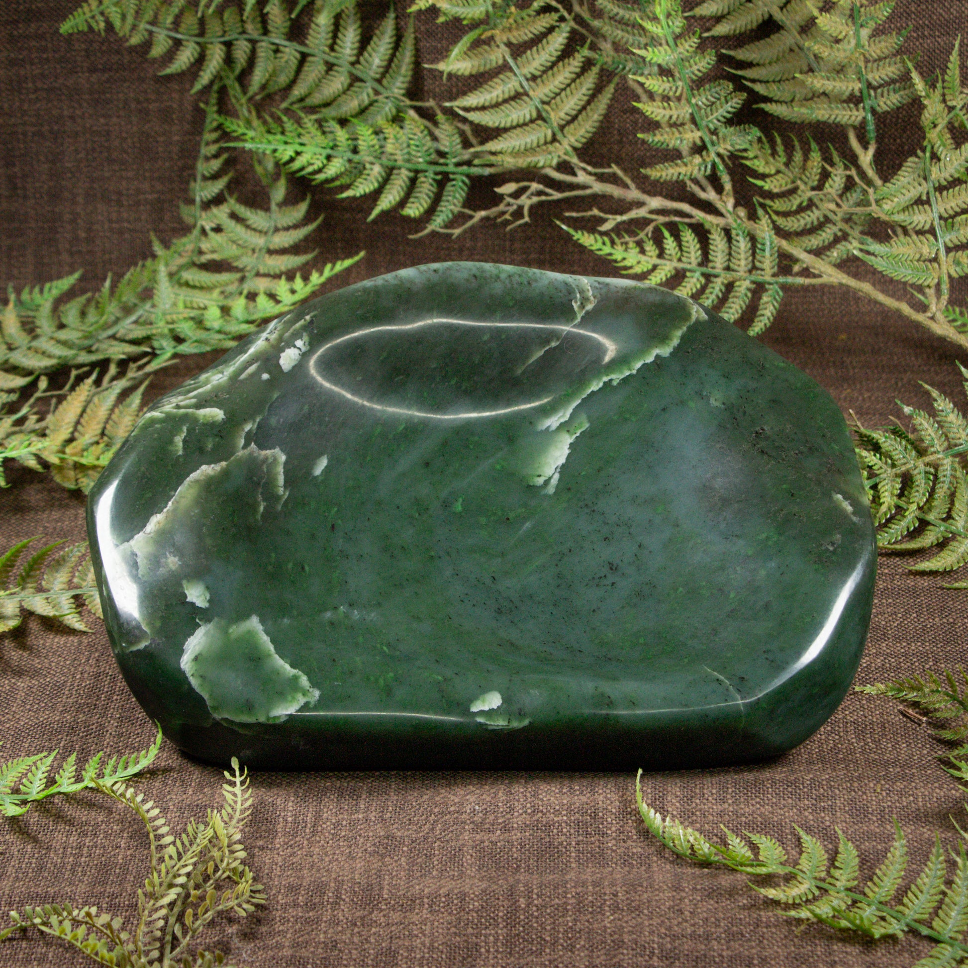 NZ Greenstone Bowl Hapopo Pounamu
