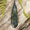 NZ Greenstone Large Roimata Pendant (BW003) Douglas Creek Pounamu