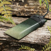 NZ Greenstone Large Toki Pendant (BW374) Kawakawa Pounamu