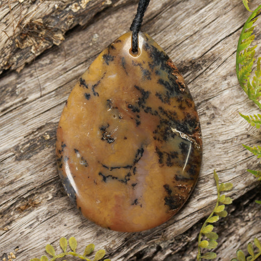 Dendritic Agate Large Roimata Pendant (BW388)