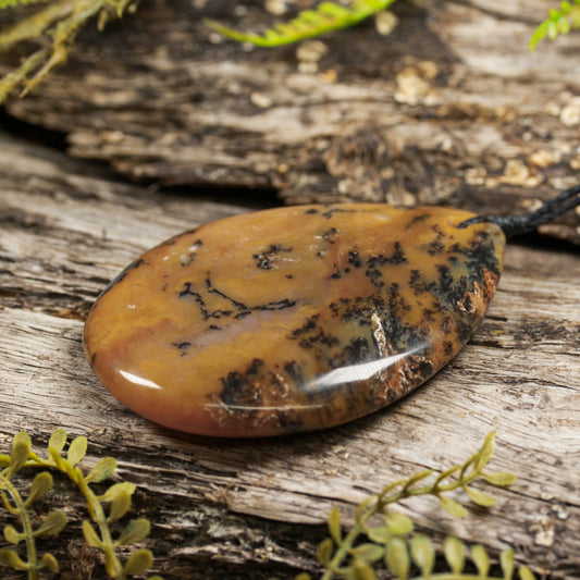 Dendritic Agate Large Roimata Pendant (BW388)