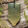 NZ Greenstone Medium TekoTeko Head Pendant (BW465) Flower Jade Pounamu