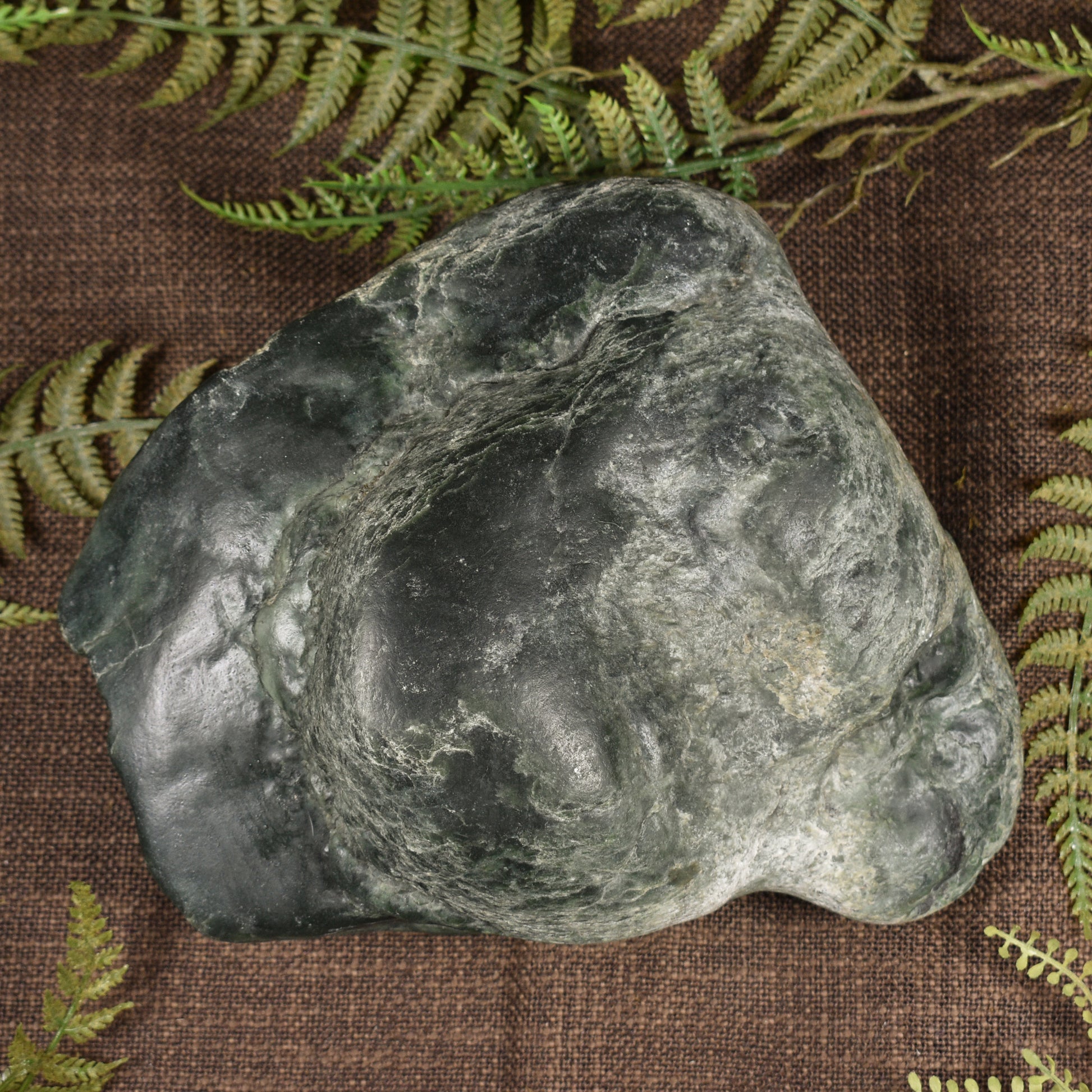NZ Greenstone Medium Freeform Touchstone Sculpture