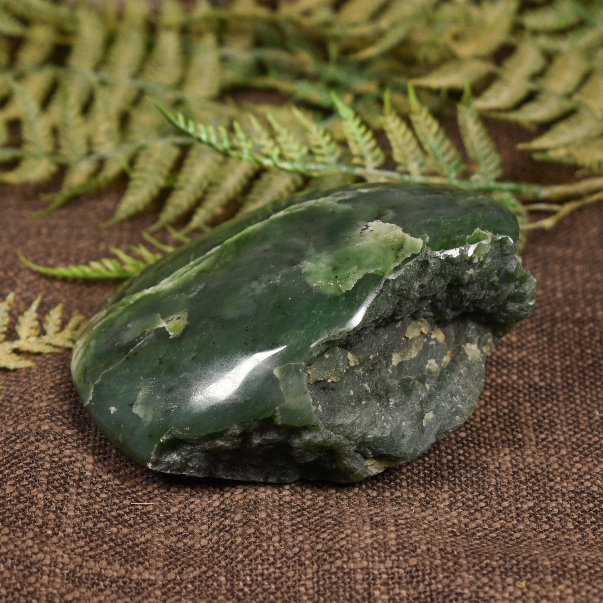 NZ Greenstone Small Freeform Touchstone Sculpture Hapopo Pounamu