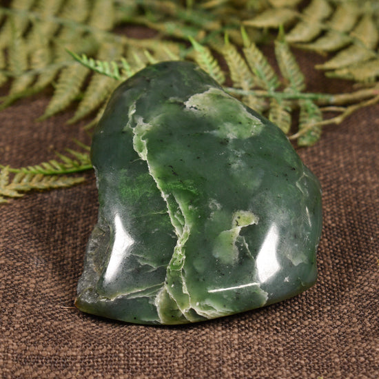 NZ Greenstone Small Freeform Touchstone Sculpture Hapopo Pounamu