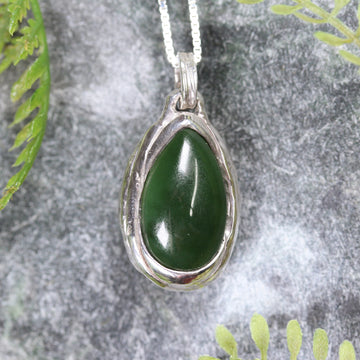 Sterling Silver Pendant Hapopo Pounamu