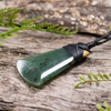 NZ Greenstone Small Toki Pendant Flower Jade Pounamu