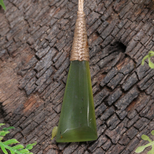 NZ Greenstone Small Freeform Toki Pendant Tangiwai Pounamu