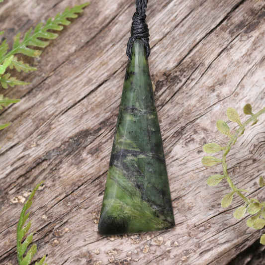 NZ Greenstone Small Freeform Toki Pendant Douglas Creek Pounamu