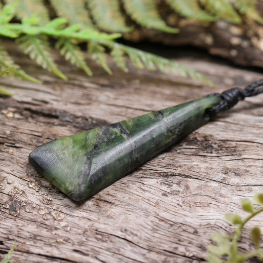 NZ Greenstone Small Freeform Toki Pendant Douglas Creek Pounamu
