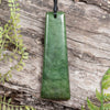 NZ Greenstone Large Toki Pendant Hapopo Pounamu