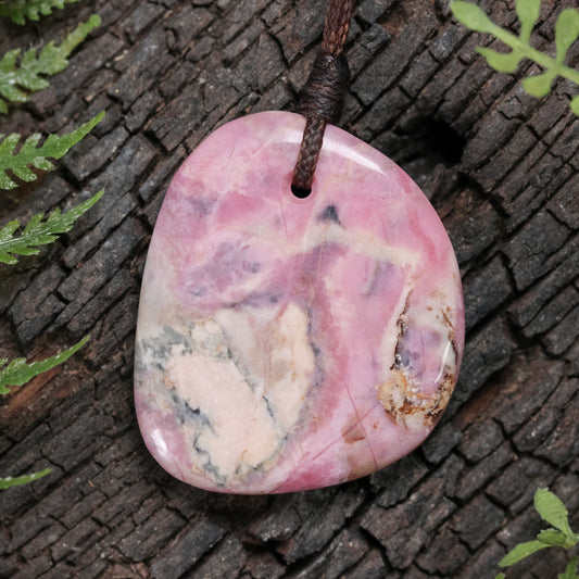 NZ Rhodonite Small Freeform Pendant