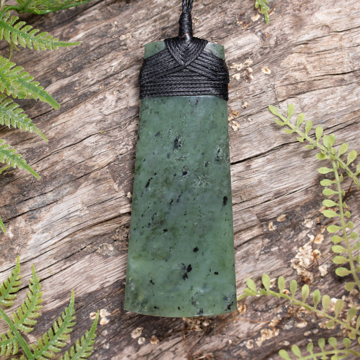 NZ Greenstone Large Toki Pendant Hapopo Pounamu