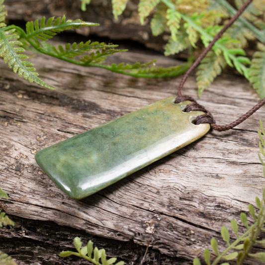 NZ Greenstone Small Toki Pendant Raukaraka Pounamu