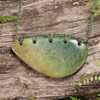 NZ Greenstone Large Kōuma Breastplate Pendant Raukaraka Pounamu
