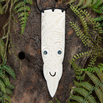 Bone XLarge TekoTeko Head Pendant