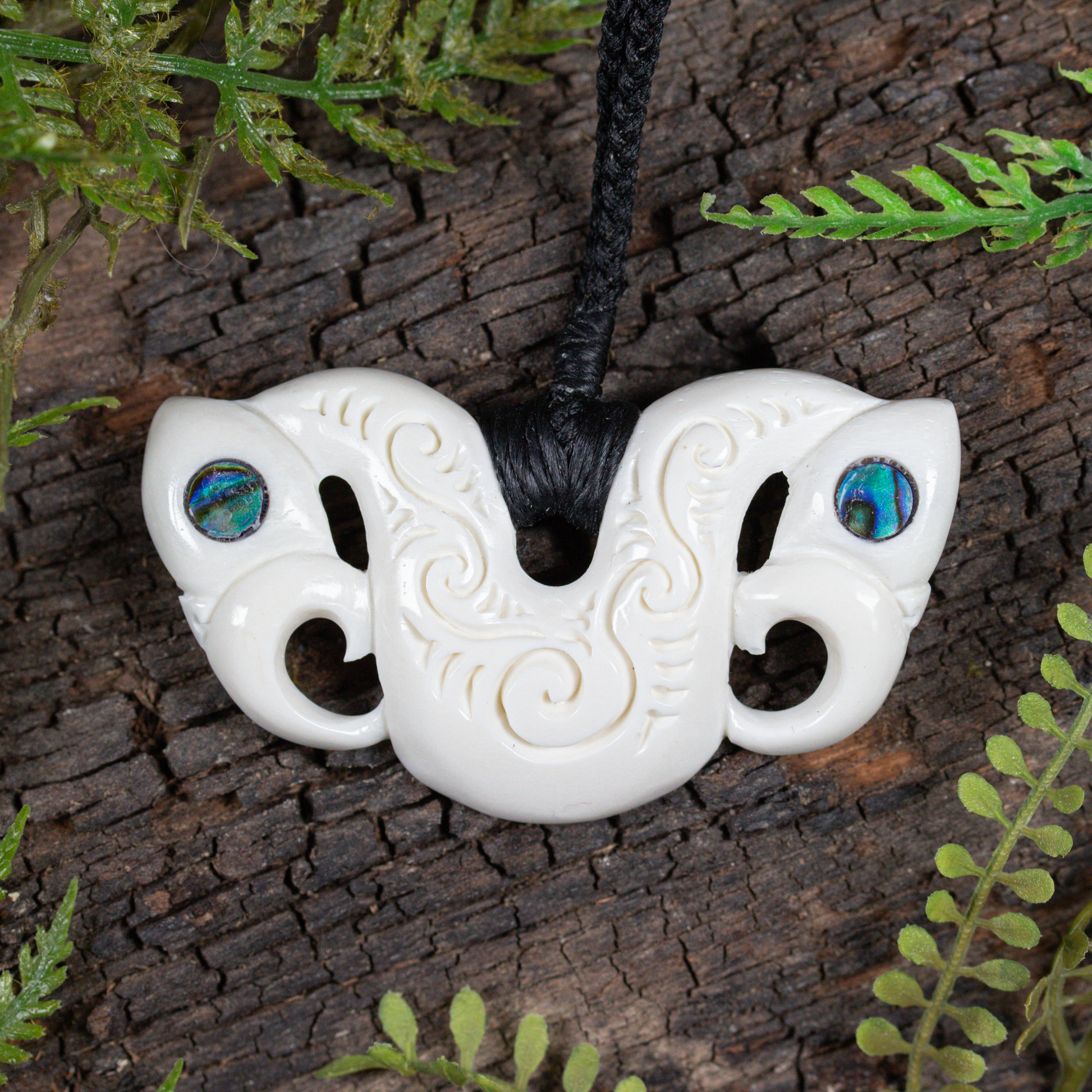 Bone Medium Breastplate Pekapeka Pendant