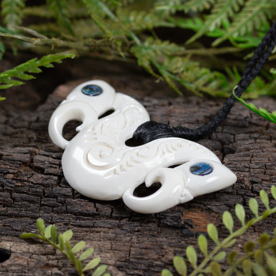 Bone Medium Breastplate Pekapeka Pendant