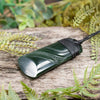 NZ Greenstone Medium Toki Pendant Kawakawa Pounamu