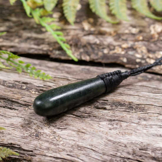 NZ Greenstone Small Roimata Pendant Rimu Pounamu