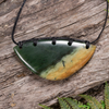 NZ Greenstone Large Kōuma Breastplate Pendant Flower Jade Pounamu