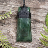 NZ Greenstone Medium Toki Pendant Kawakawa Pounamu