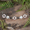 Mother of Pearl Sterling Silver Set Linked Bracelet