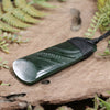 NZ Greenstone Medium Toki Pendant Kawakawa Pounamu