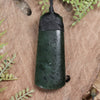 NZ Greenstone Medium Toki Pendant Kawakawa Pounamu