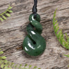 NZ Greenstone Small Twist Pendant Hapopo Pounamu