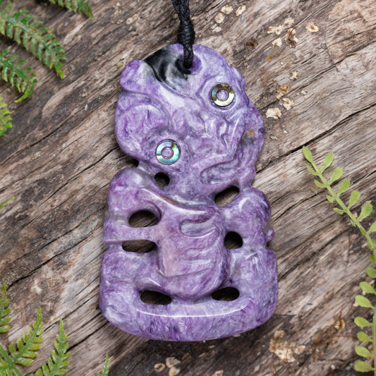 Charoite Large Hei Tiki Pendant