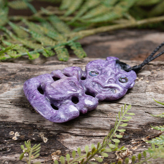 Charoite Large Hei Tiki Pendant