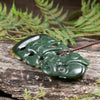 NZ Greenstone XXLarge Hei Tiki Pendant Hapopo Pounamu