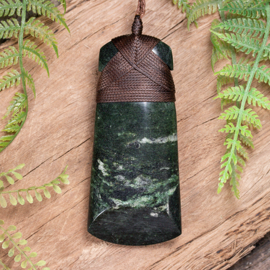 NZ Serpentine Large Toki Pendant