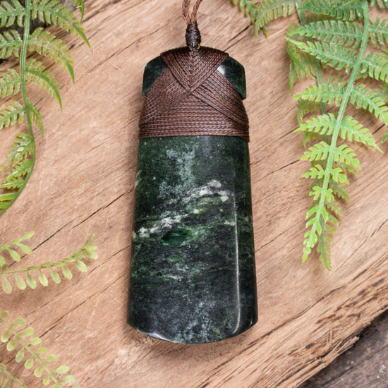 NZ Serpentine Large Toki Pendant
