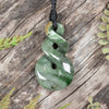 NZ Greenstone Small Twist Pendant Auhunga Pounamu