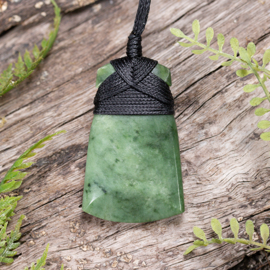NZ Greenstone Small Toki Pendant Hapopo Pounamu