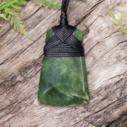 NZ Greenstone XSmall Toki Pendant  Kawakawa Pounamu