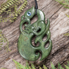 NZ Greenstone XLarge Manaia Pendant Rimu Pounamu